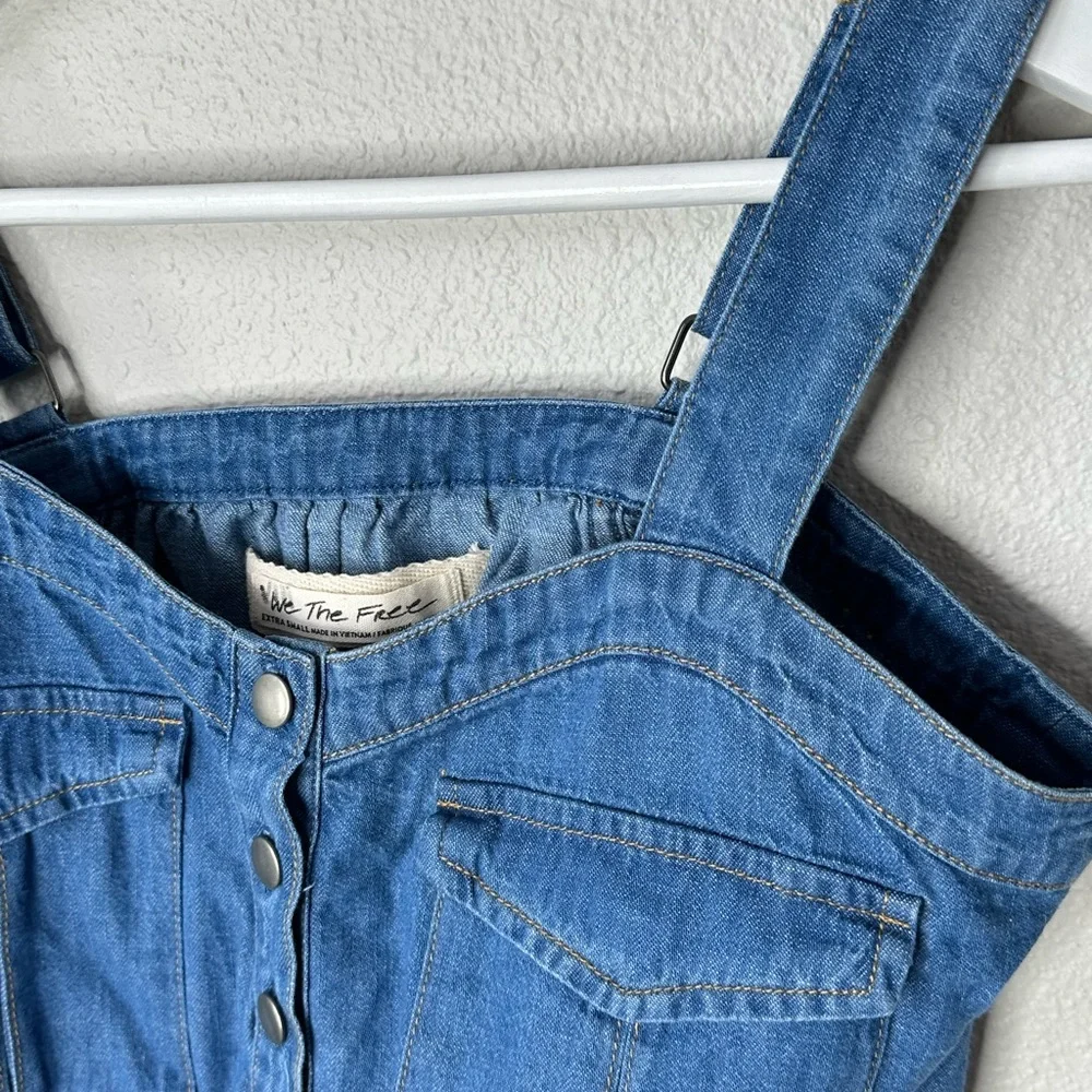 We The Free palm desert denim crop shirt XSmall - Picture 5 of 8